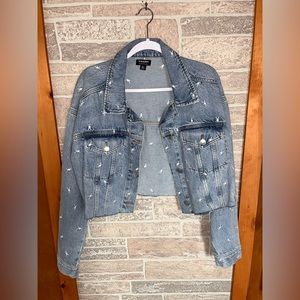 PLAYBOY x PACSUN Cropped Denim Jacket